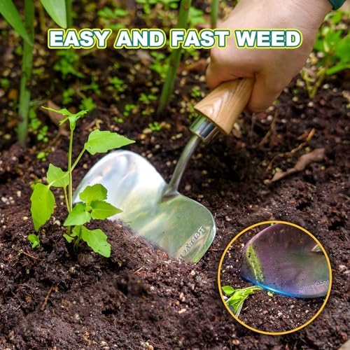 Berry&Bird Potting Trowel, Oversized Garden Hand Shovel with Sharp