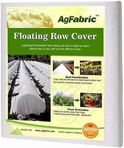 Agfabric Plant Covers Freeze Protection Frost Blankets for Plants 10'x50' 1.2oz Floating Row Cover Garden Plant Cover Freeze Cloths for Plants Winter Frost Freezing Protection,White