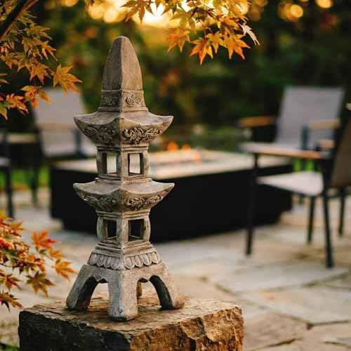 35.5-Inch Zen Pagoda Garden Lantern