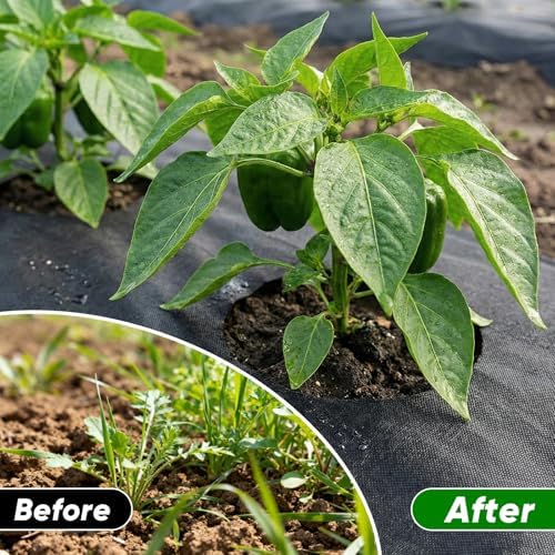 Non-Woven Thick Weed Barrier Fabric 3FT x 100FT, 3 oz Heavy Duty Weed Barrier Landscape Fabric, Ground Cover for Superior Weed Control, Easy Setup for Gardens, Landscaping, Flower Beds