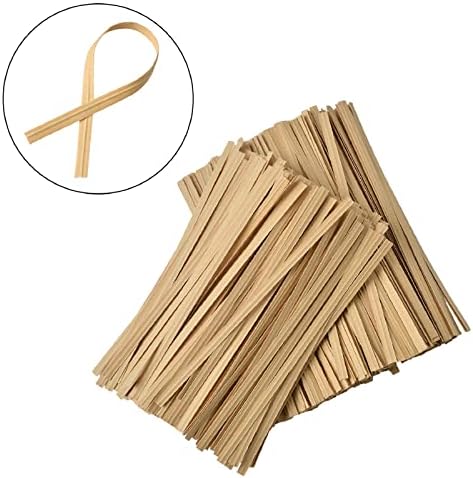 Tangyinrd 1000 Pcs 5" Kraft Paper Twist Ties, Plant Ties Cable Ties Reusable Bread Ties for Party Cello Candy Coffee Treat Bags Cake Pops