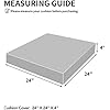 Waterproof Patio Cushion Covers – 24 × 24 × 4 Inch, 4 Pack Replacement Non-Slip Outdoor Seat Cushion Slipcover with Zipper. Camel