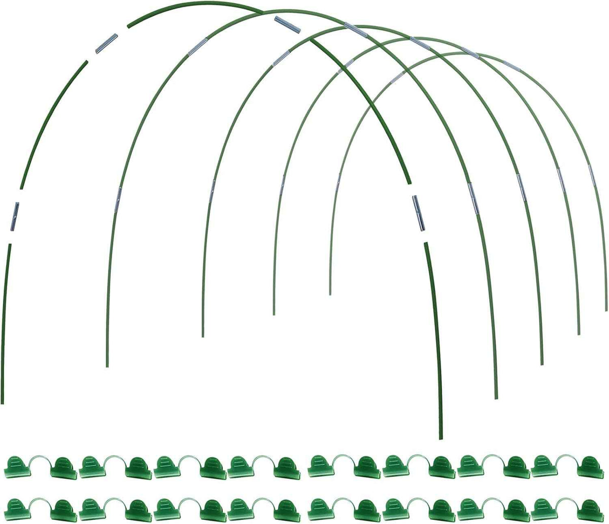 MAXPACE Greenhouse Hoops for DIY 2.7ft or Wider Grow Tunnel, Rust-Free Fiberglass Support Hoops Frame for Garden Fabric, Plant Support Garden Stakes, Gardening Supplies, 25pcs