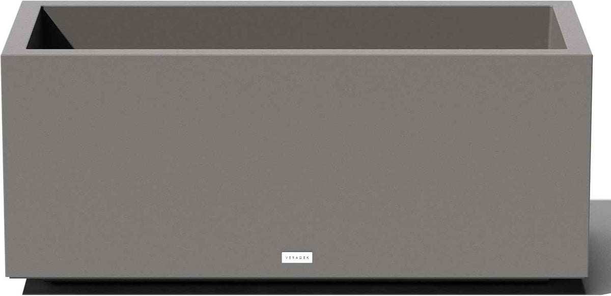 Veradek Block Series Long Box Planter - Large Rectangular Planter for Indoor or Outdoor Patio/Porch | Durable All-Weather Use with Drainage Holes | Modern Décor for Tall Plants, Flowers or Shrubs