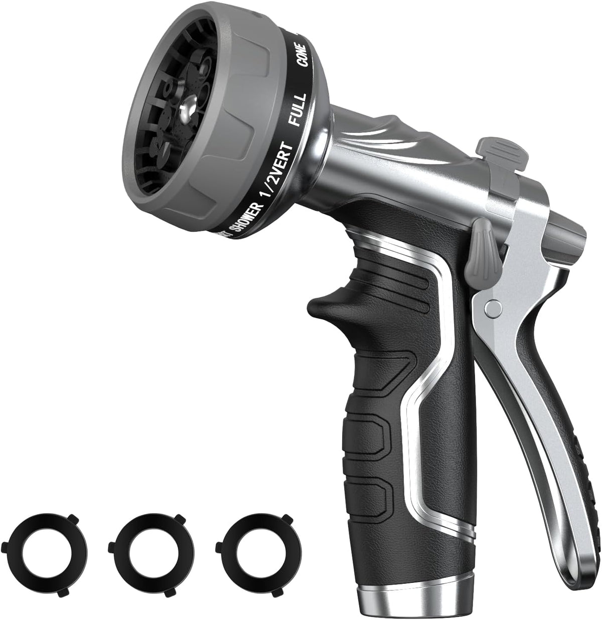 Metal 8-Pattern High-Pressure Garden Hose Nozzle - Field & Nook