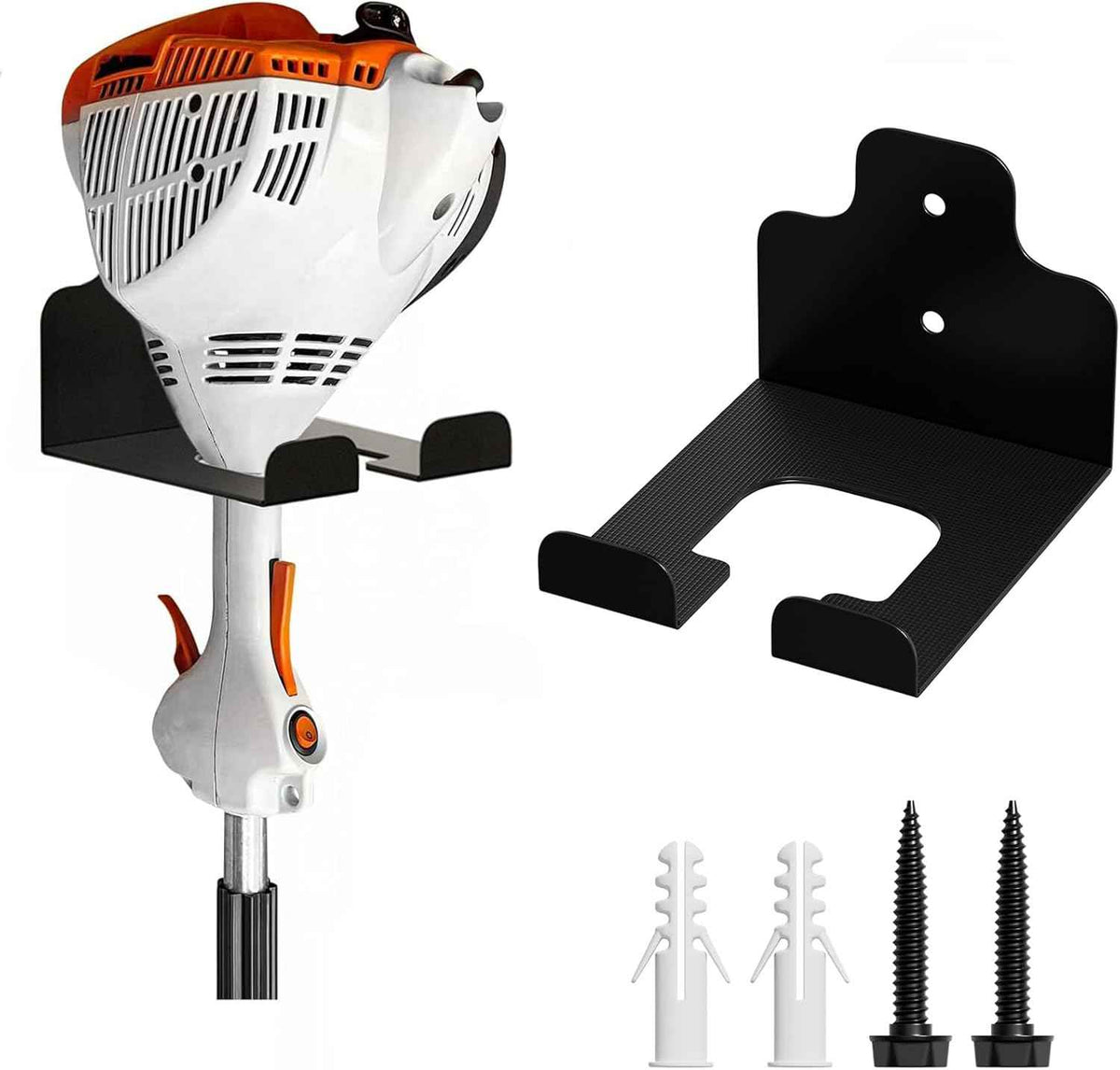 Garage Organizer Trimmer Rack, Garden Power Tool Hanger Weed Whackers Holder Wall Mounted for Grass Trimmer, Hedge Trimmer, Garage Trimmer, Garden Tools,1 Pack