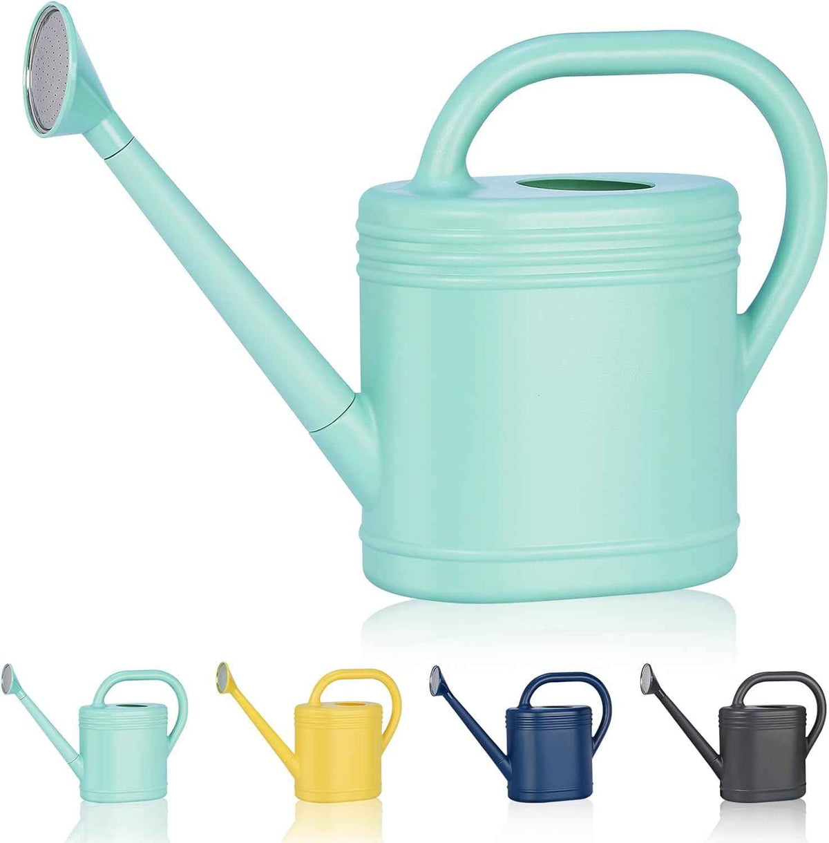 2 Gallon Watering Can for Indoor Plants, Garden Watering Cans for Outdoor Plant House Flower, Modern Plant Watering Can Large Long Spout with Sprinkler Head