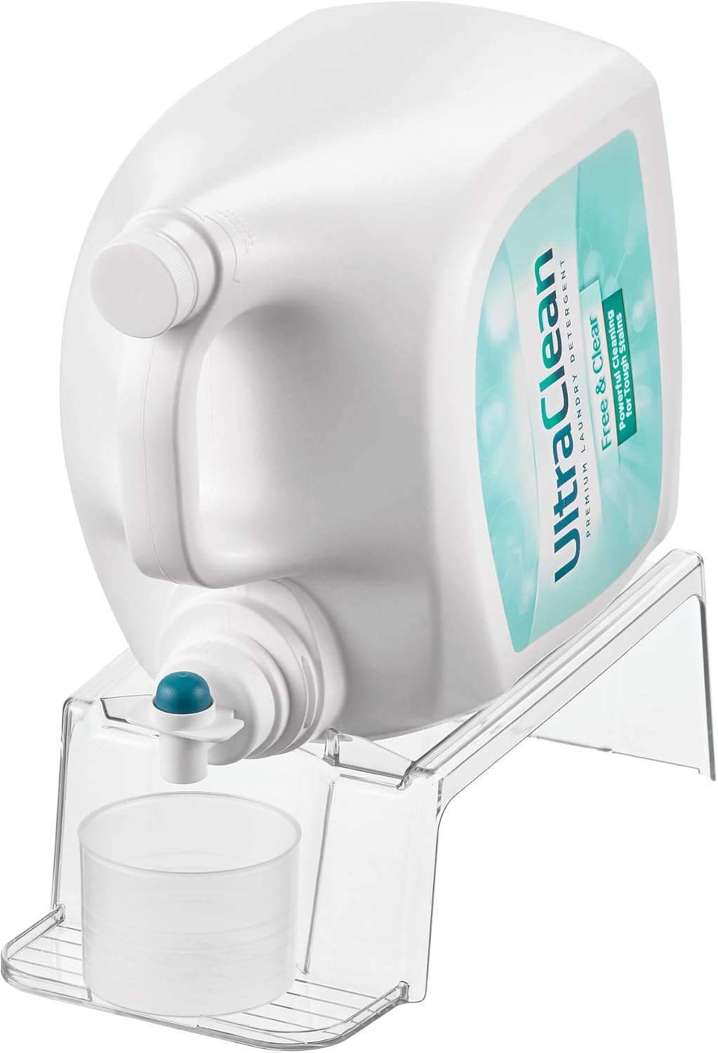 iDesign Laundry Detergent Holder, Clear | Liquid Detergent Stand, Laundry Room Organization - Field & Nook
