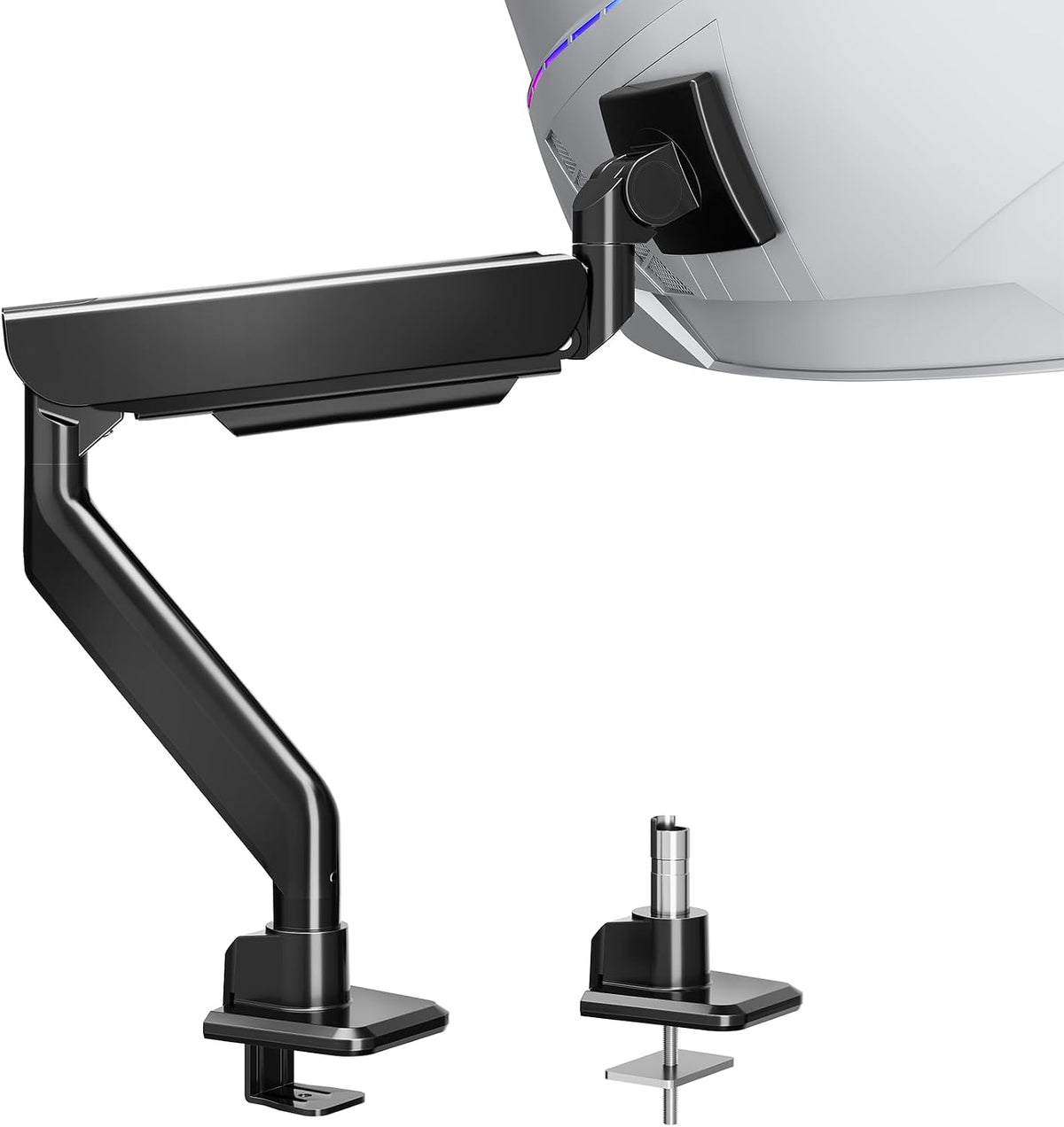 MOUNTUP Heavy Duty Monitor Arm, Single Monitor Mount for 57" Ultrawide Monitor, Supports 4.4–66 lbs, Large Monitor Arm with Full Motion Adjustment, Monitor Stand for Desk, Max VESA 100x100mm - Field & Nook