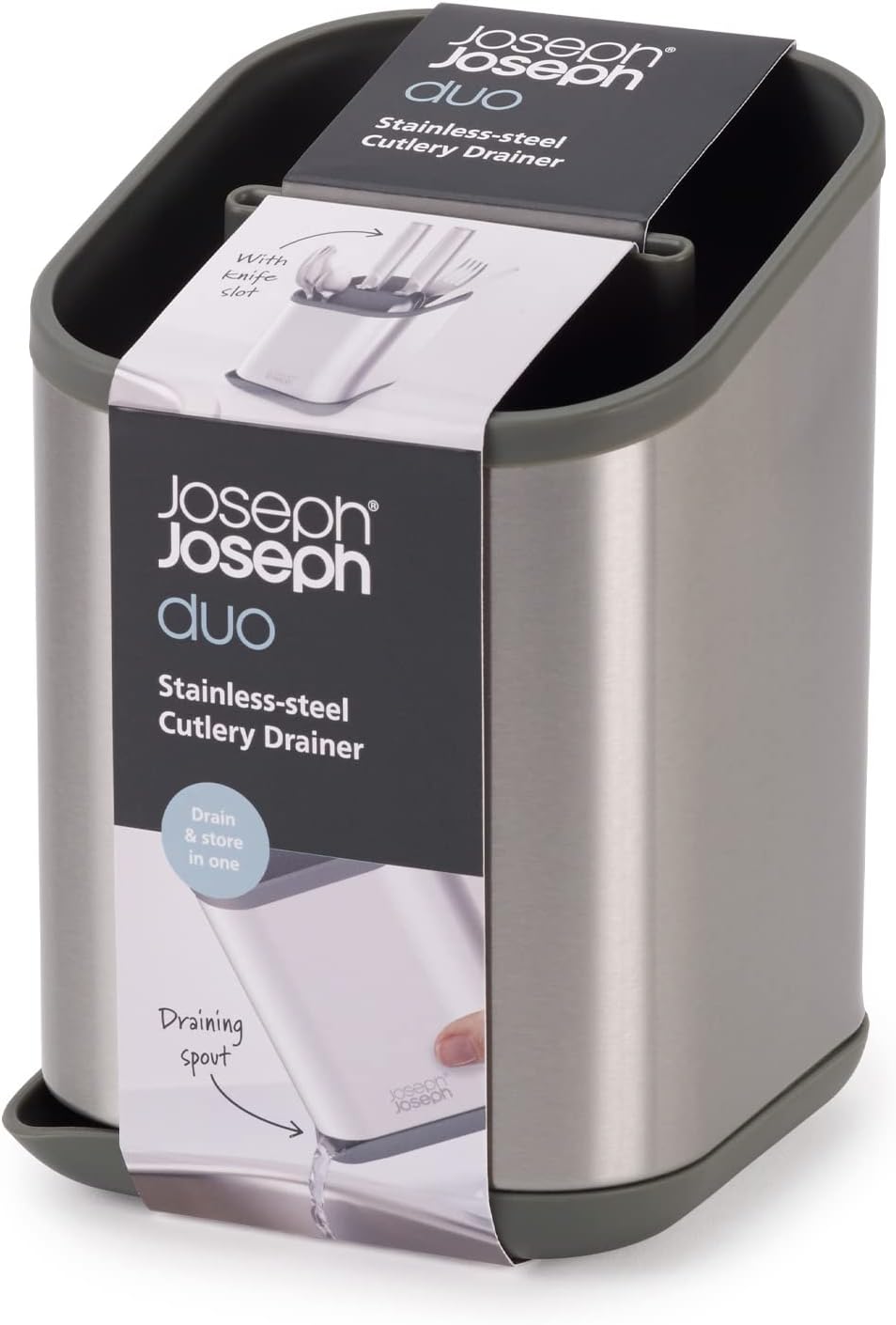 Joseph Joseph Duo Stainless Steel Silverware Drainer