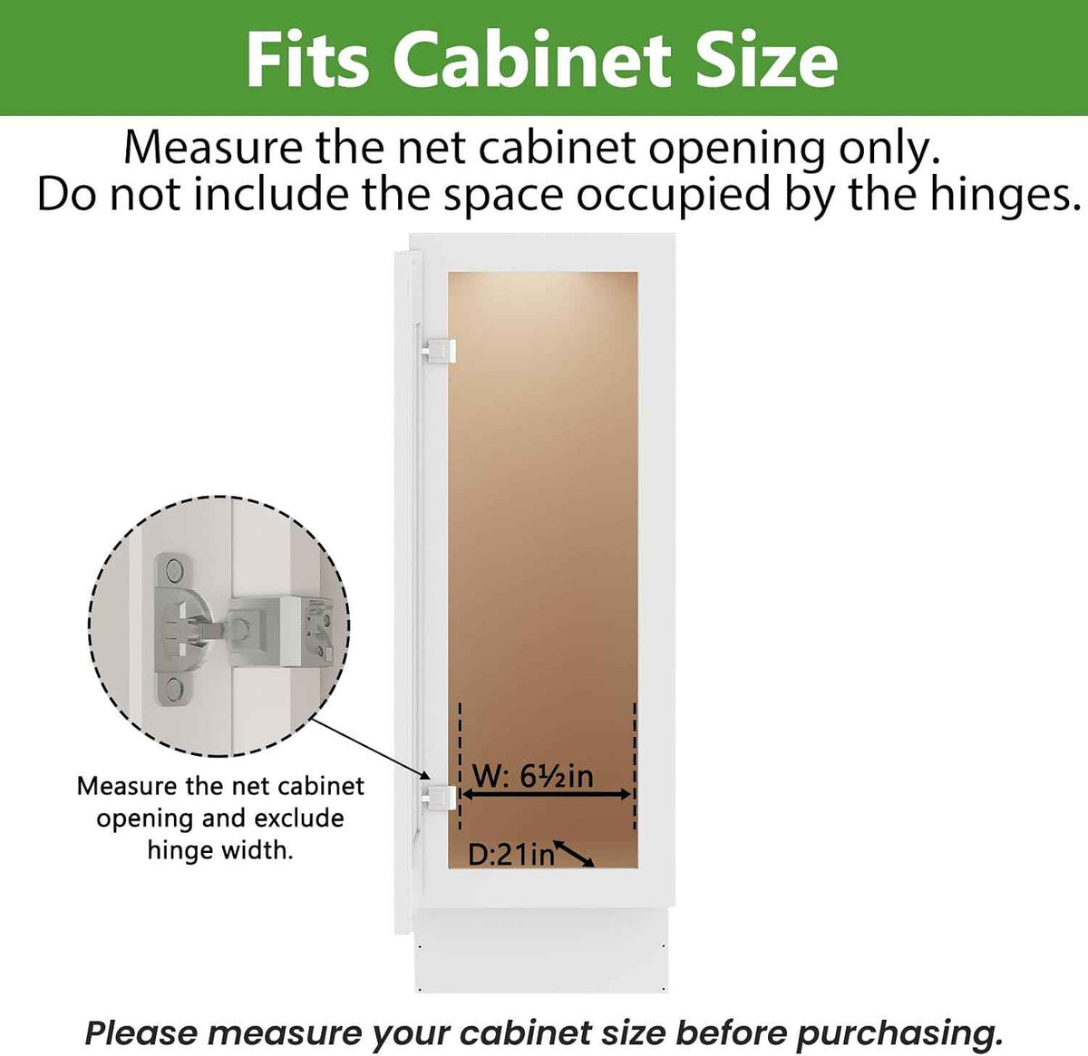 Pull Out Spice Rack Cabinet Organizer, 6" W x 20½" D