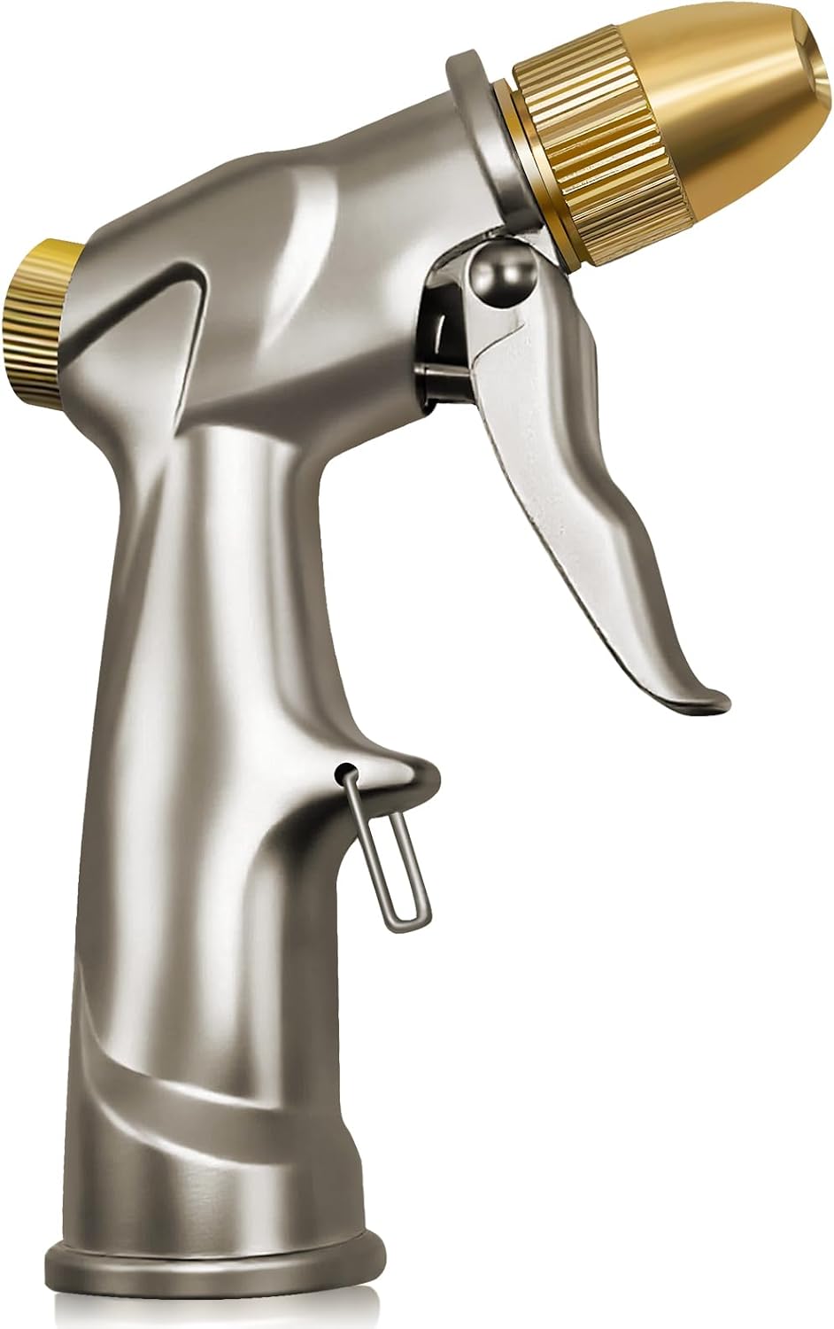 100% Metal 4-Pattern High-Pressure Hose Nozzle - Field & Nook