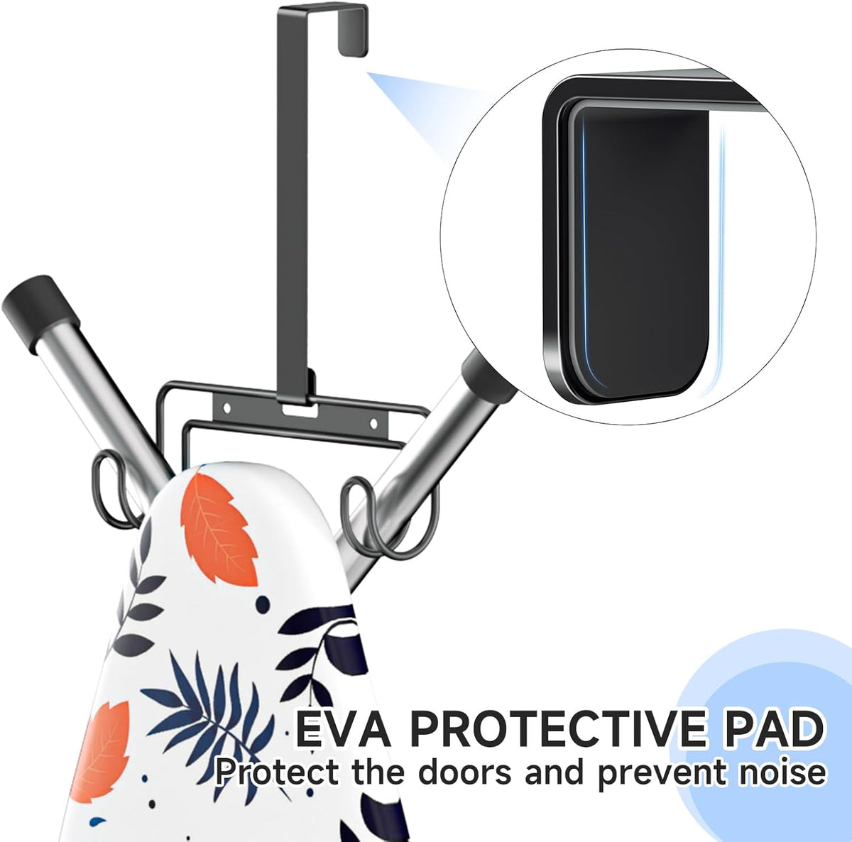 Compact Metal Wall or Over-Door Board Holder – Black - Field & Nook