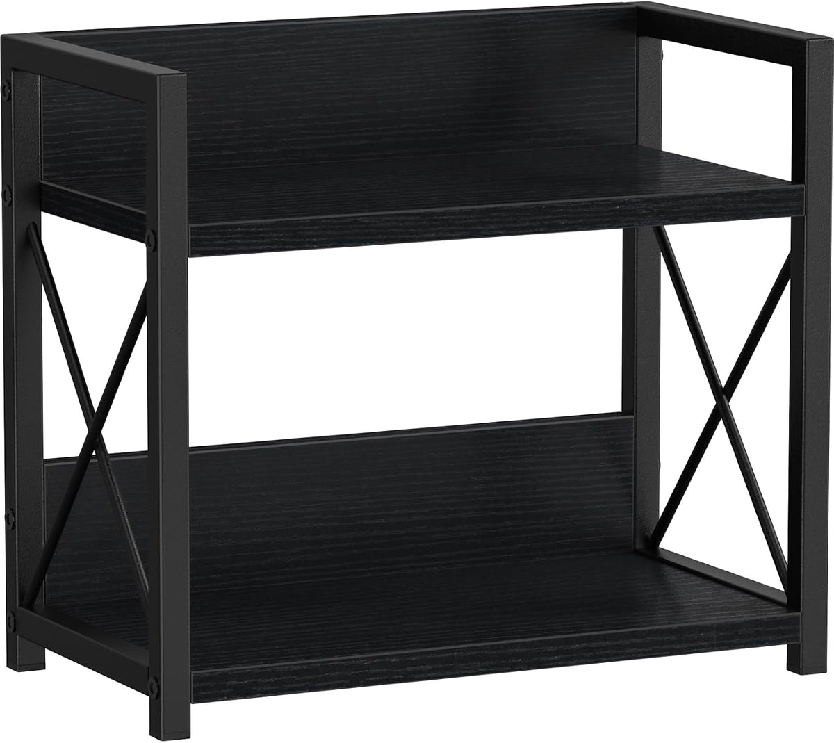 Giikin Kitchen Counter Shelf, 2 Tier Kitchen Spice Rack Organizer for Countertop, Wood Coffee Bar Organizer for Home (Black, S) - Field & Nook