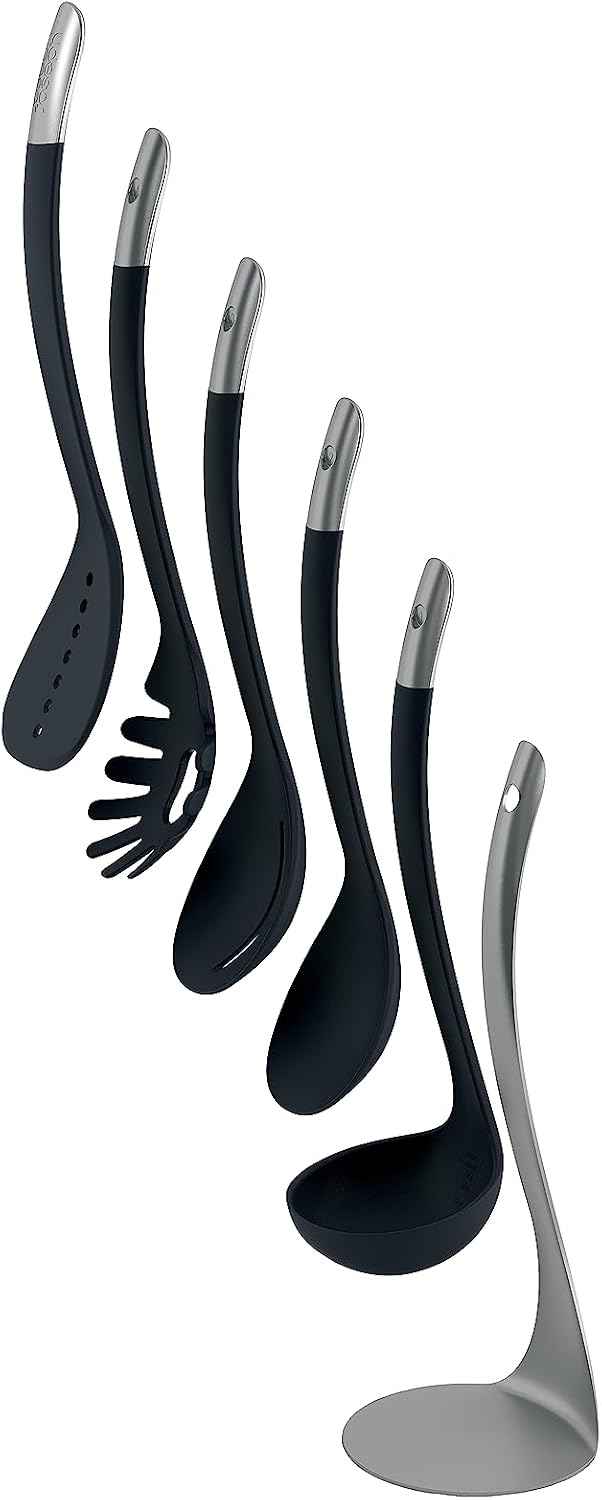 Joseph Joseph Nest 5 Compact Kitchen Tool Set, Dark Gray