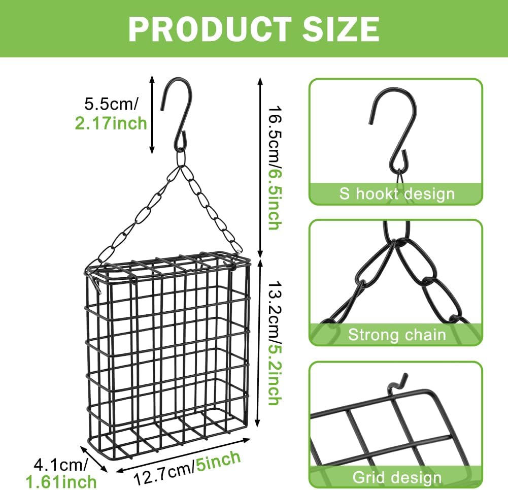 Outdoor Suet Cage Bird Feeders – 2 Pack