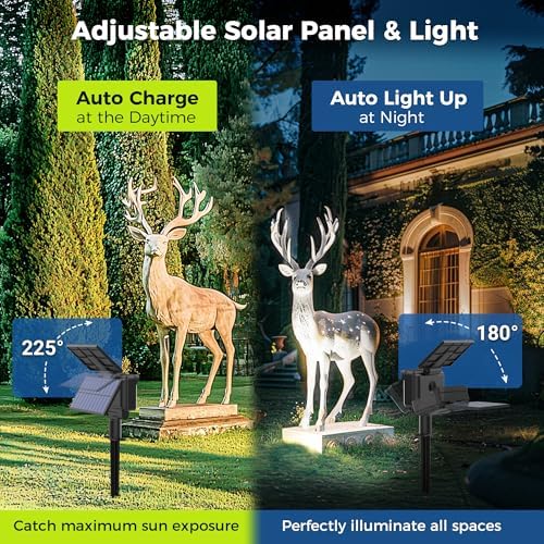 Solar Spot Lights Outdoor Waterproof, 1 Packs, Cool White
