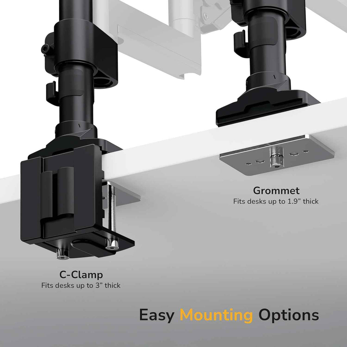 Mount-It! Ultrawide Monitor Arm, Heavy-Duty Gas Spring Desk Mount for 17–35” Curved Screens up to 33 lbs, Full Motion Height Adjustable Monitor Arm with USB 3.0 & Audio Ports, VESA 75/100/200