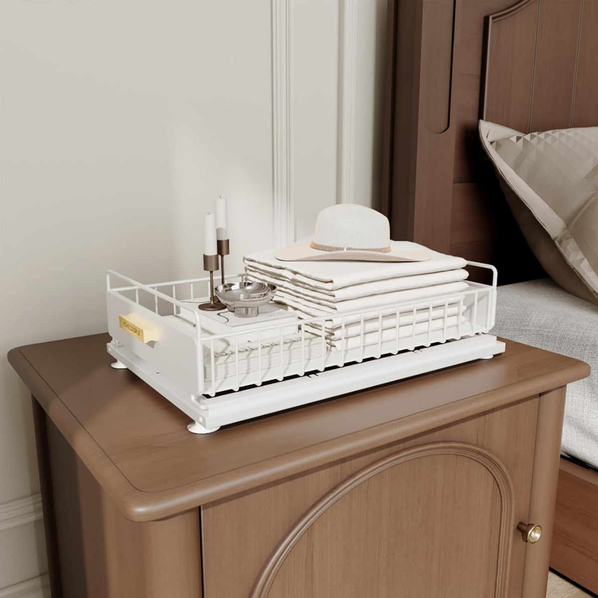 Pull Out Cabinet Organizer, 2 Pack, White