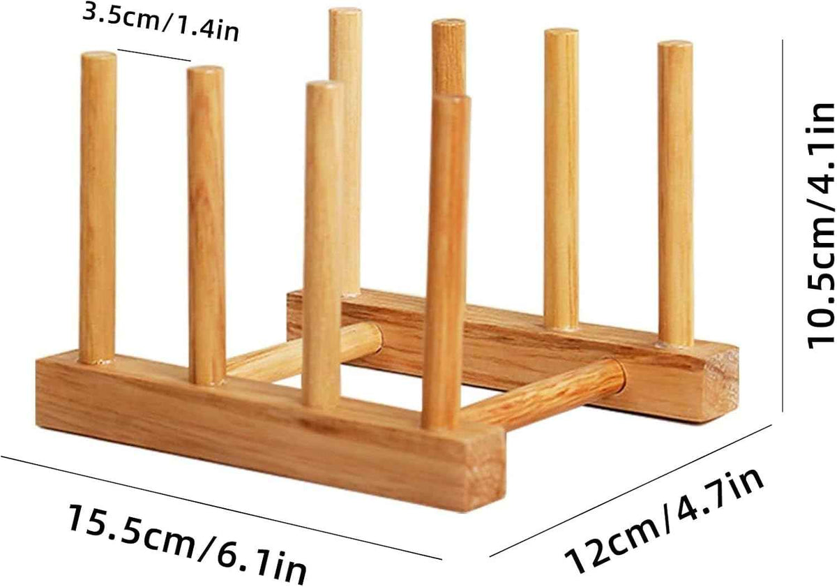 Kunovo Bamboo Dish Rack and Pot Lid Organizer