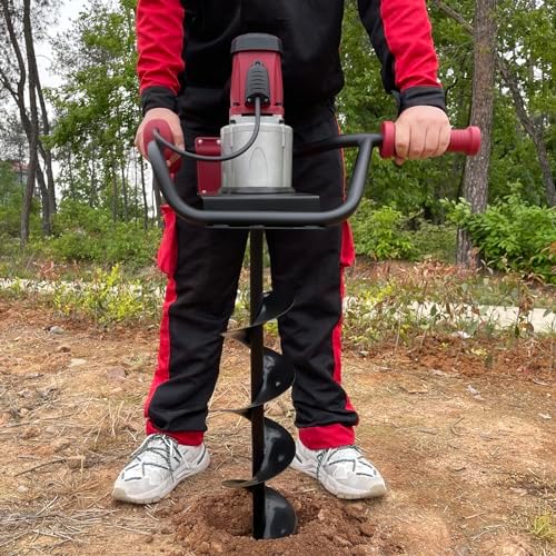 Post Hole Digger,1500W 1.6HP Electric Post Hole Auger Earth Auger