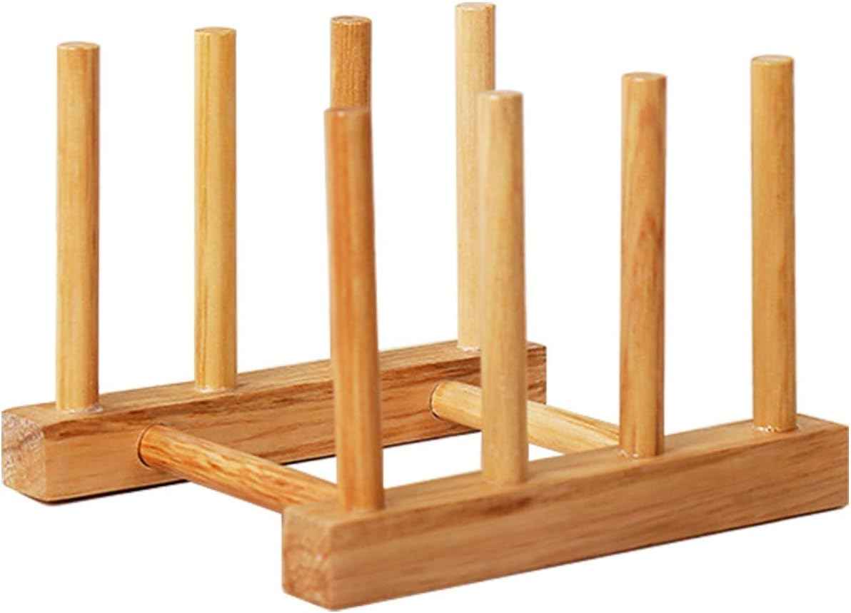 Kunovo Bamboo Dish Rack and Pot Lid Organizer