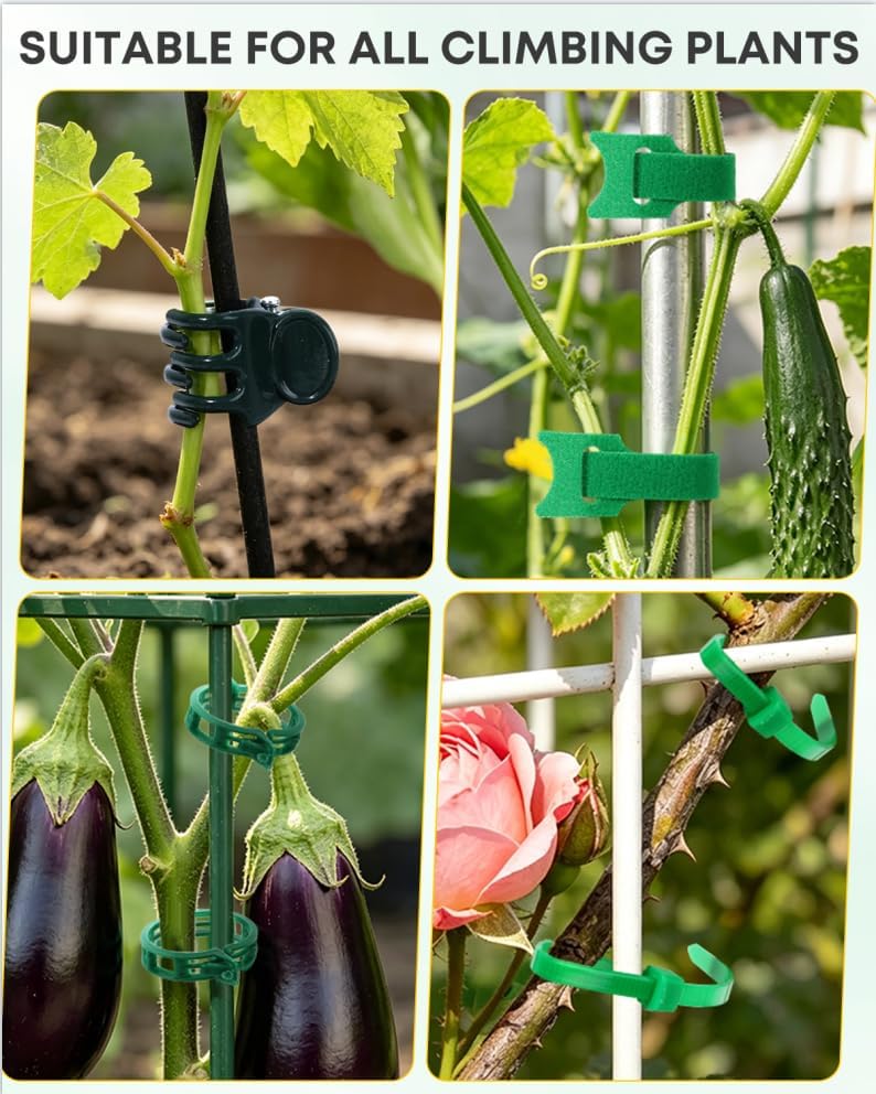 Reusable Plant Support & Trellis Clips – 300 Pack