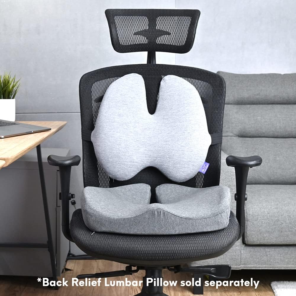 Extra-Dense Pressure Relief Seat Cushion – Light Gray - Field & Nook