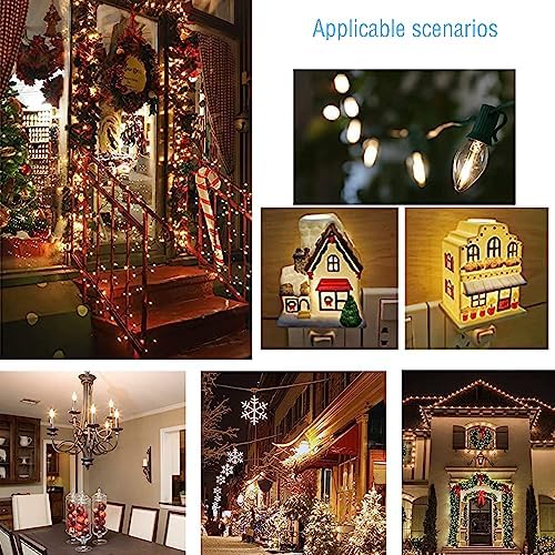 C9 Christmas Replacement LED Light Bulbs, E17 Chandelier Base LED