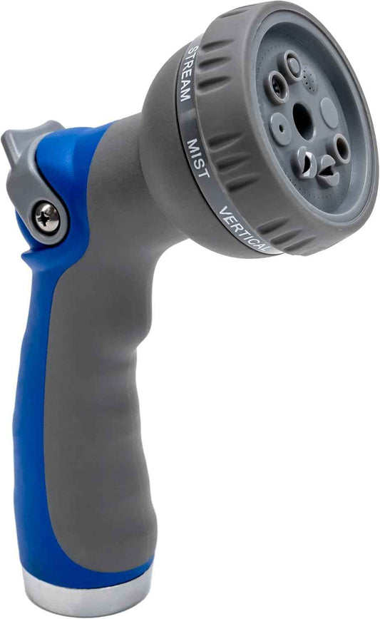 VIKING Hose Nozzle, Garden Hose Nozzle with 8 Spray Patterns, Adjustable Heavy Duty Thumb Control for Washing Car, Watering Plants, Washing Pets, and Home Use