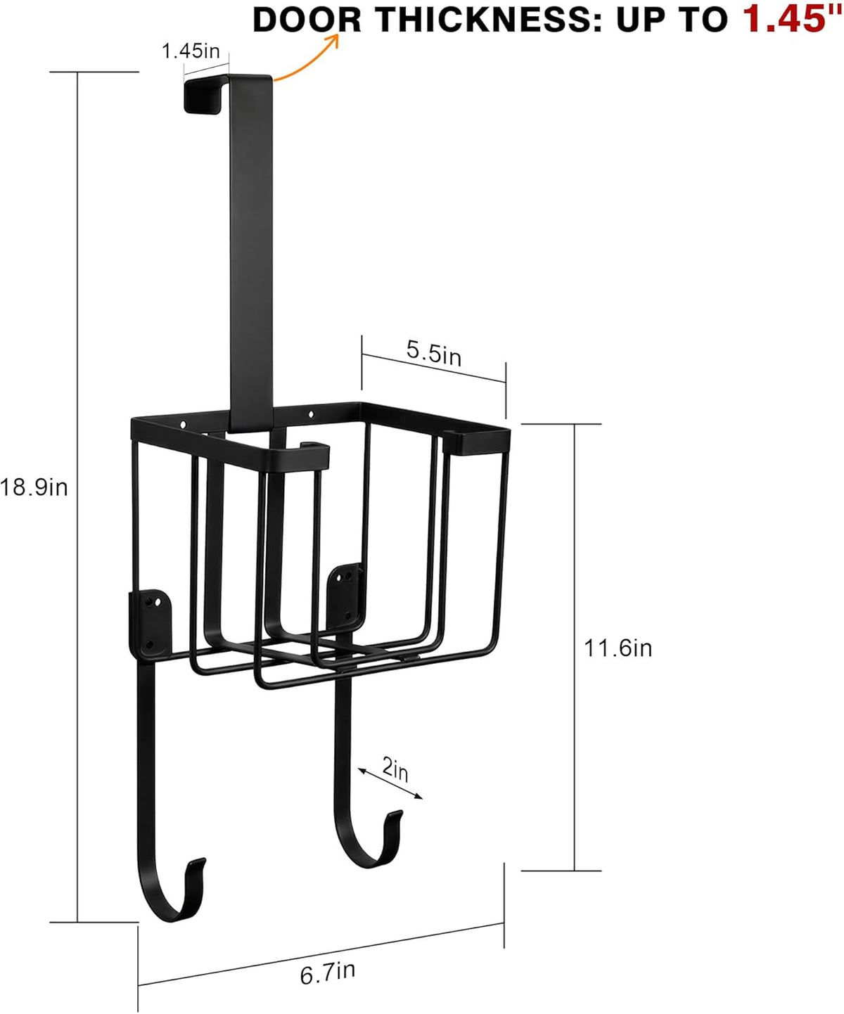 Black Over-Door Iron and Ironing Board Storage Caddy - Field & Nook
