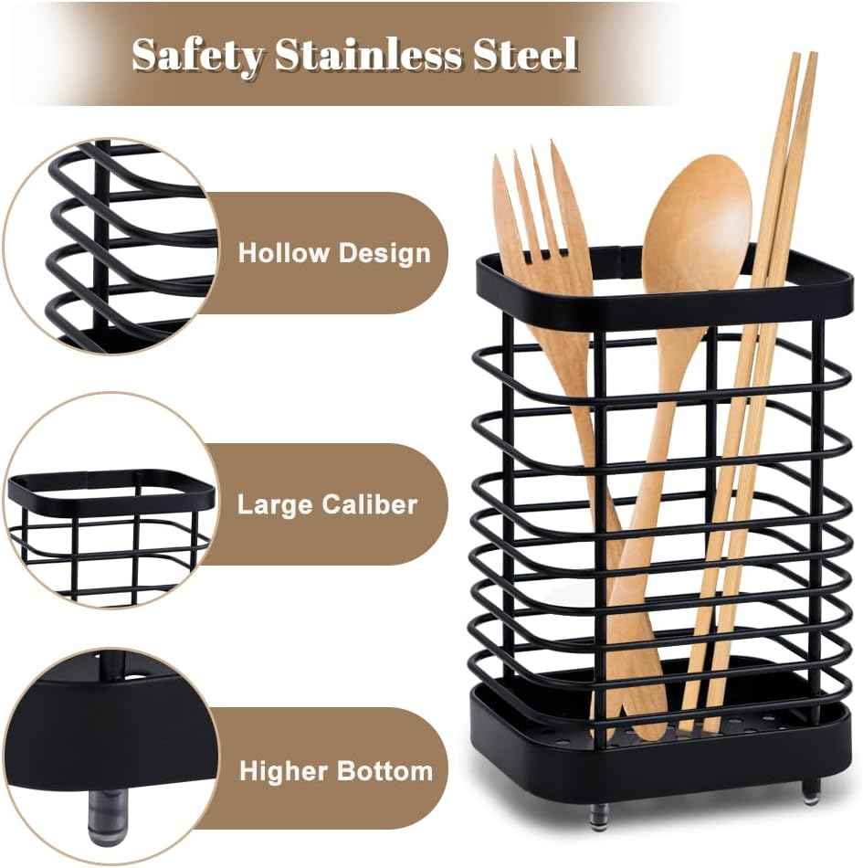 Stainless Steel Kitchen Utensil Holder and Drainer