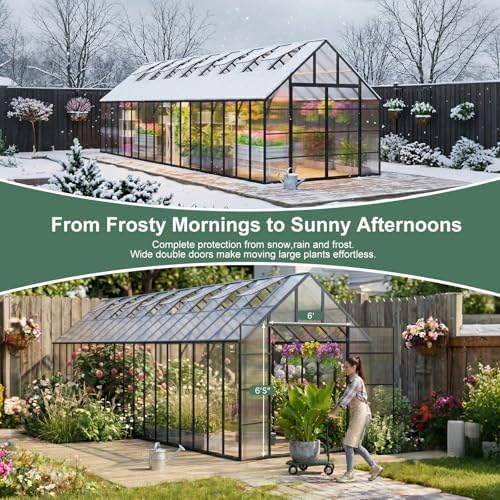 36x10x10 FT Extra Large Greenhouse for Outdoors, Heavy Duty