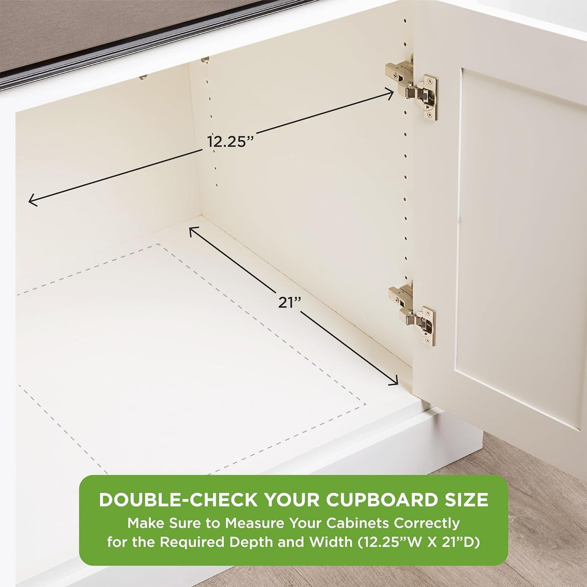 HOLDN’ STORAGE Bamboo Pull-Out Cabinet Organizer, 11" W x 21" D