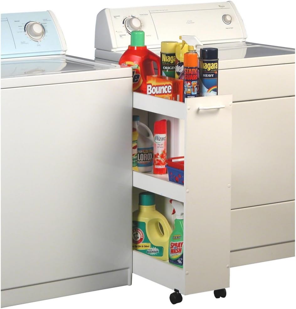 Slim 3-Tier Rolling Laundry Storage Caddy - Field & Nook