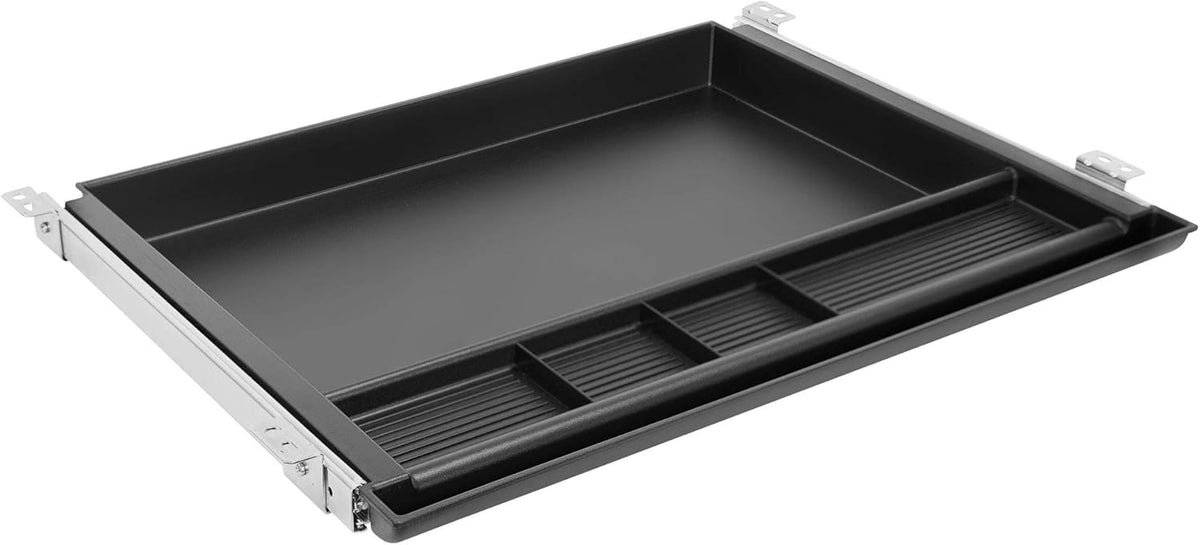 MOUNT-IT! Large Under Desk Pencil Drawer 16 inch Deep | 21.25” W, Ball Bearing Slide-Out Organizer for Office Supplies, Paper & Pencils | Fits Desks Over 1” Thick, Adjustable Extension 16.25”–28” - Field & Nook