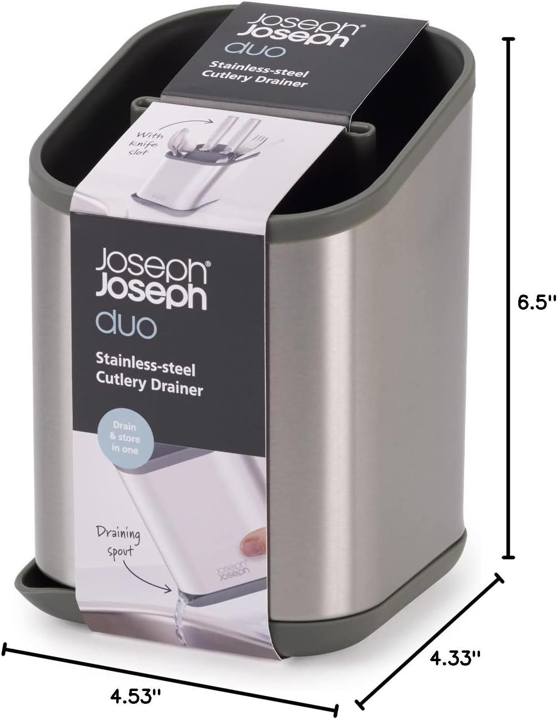Joseph Joseph Duo Stainless Steel Silverware Drainer