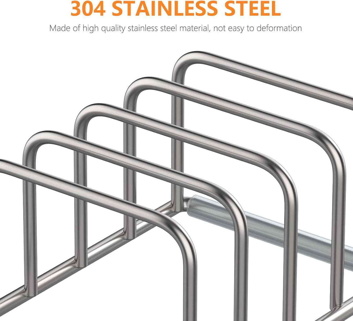 Cutting Board Organizer Stand, 304 Stainless Steel, 1.0 Inch Slots