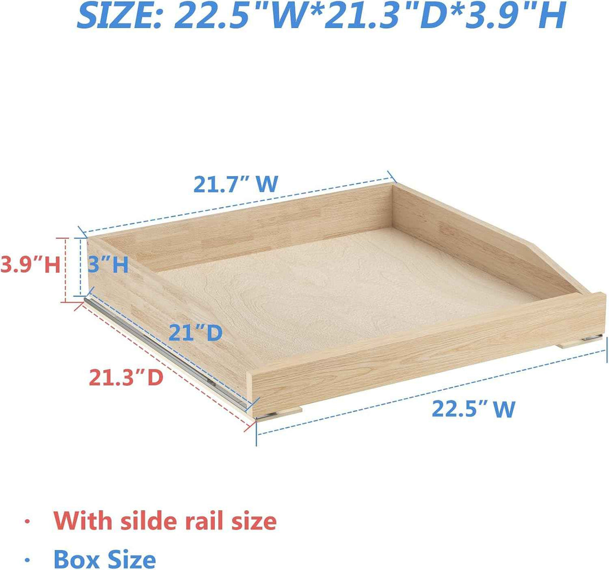 ROOMTEC Pull Out Cabinet Organizer, 22-1/2" W x 21" D