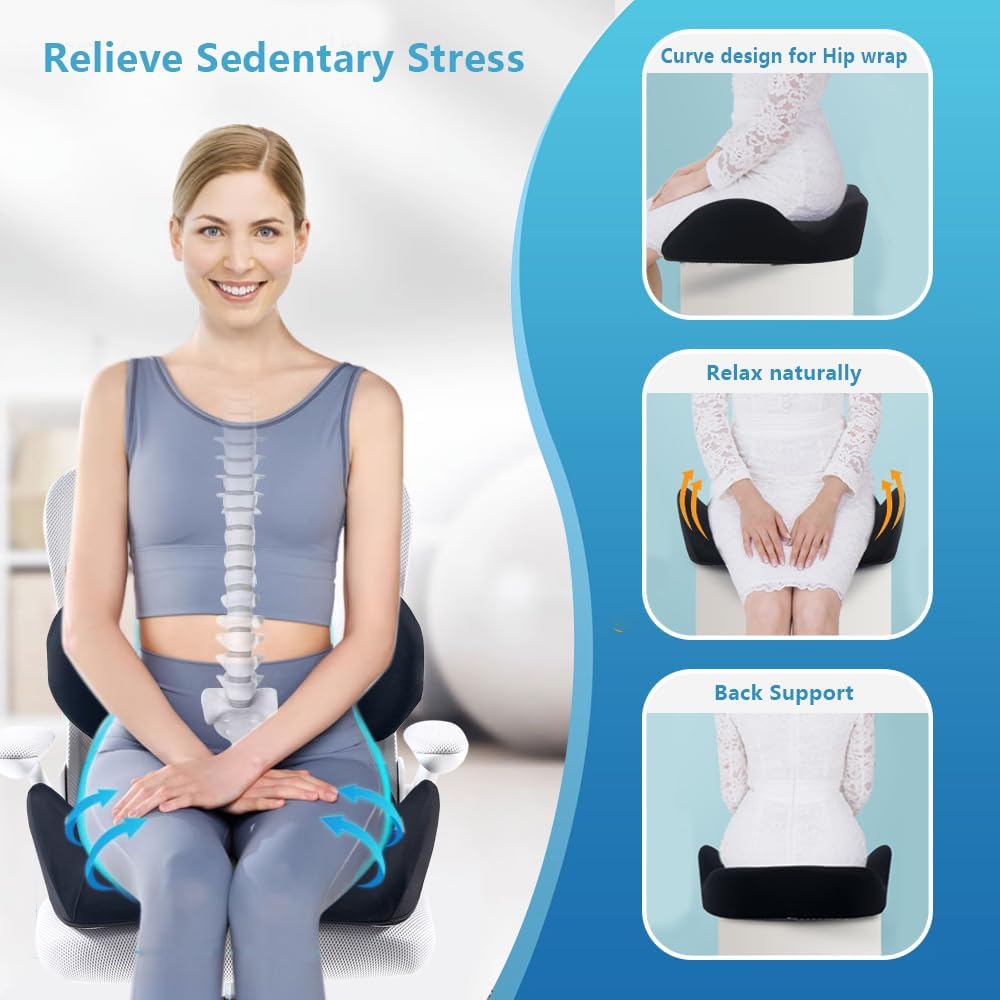 Extra-Large Memory Foam Seat and Lumbar Support Cushion - Field & Nook