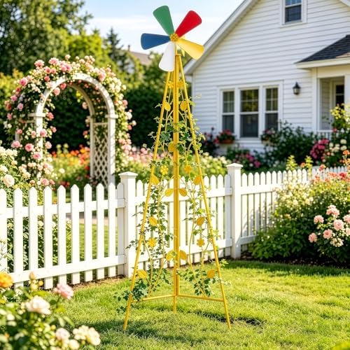Outvita 8FT Ornamental Windmill for Yard, Heavy Duty Durable Metal