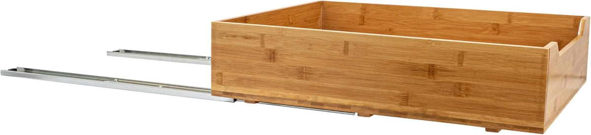 Household Essentials Glidez Pull-Out Organizer, Bamboo and Steel