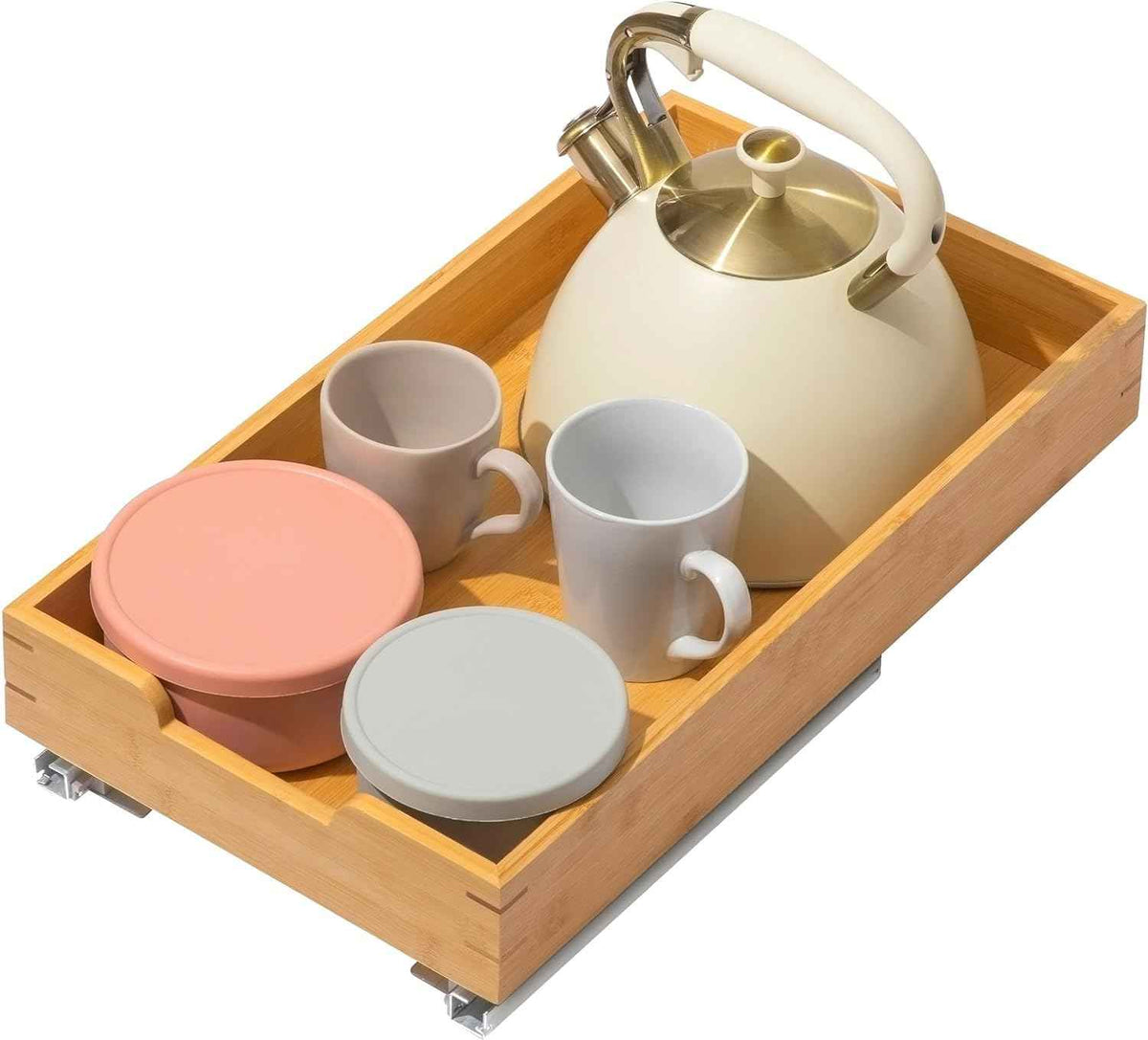 HOLDN’ STORAGE Bamboo Pull-Out Cabinet Organizer, 11" W x 21" D