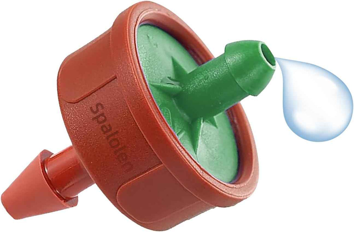 60PCS 0.25 GPH Pressure Compensating Drip Irrigation Spot Watering Drippers/Emitters, Self-Cleaning Constant Flow Drip Irrigation Emitters Heads Irrigation Drippers Parts for Drip Irrigation System
