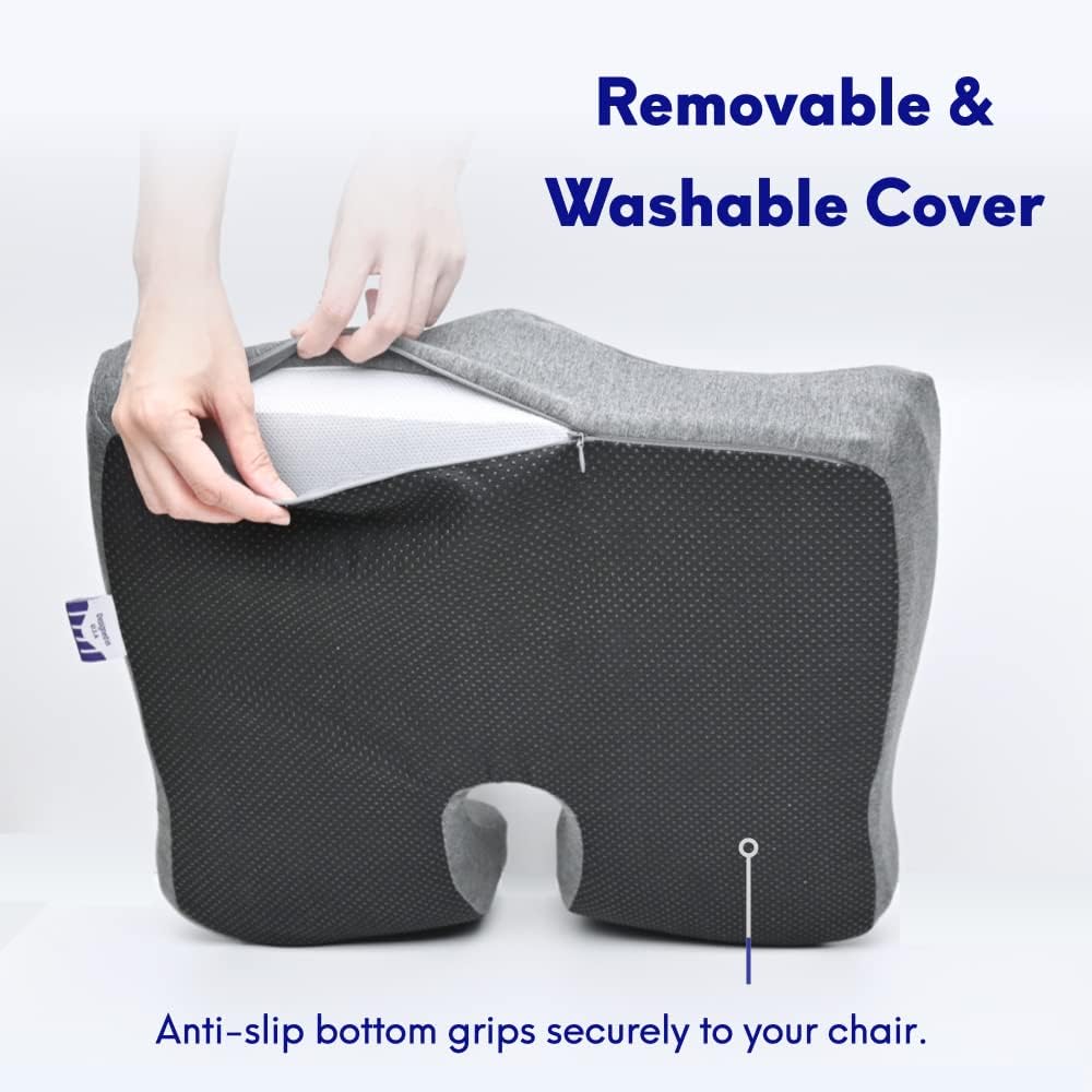 Extra-Dense Pressure Relief Seat Cushion – Light Gray - Field & Nook