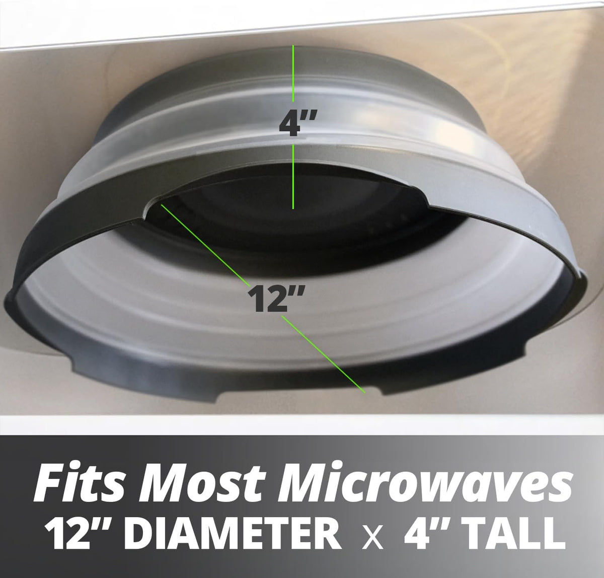 Collapsible Magnetic Microwave Splatter Cover – 12 in