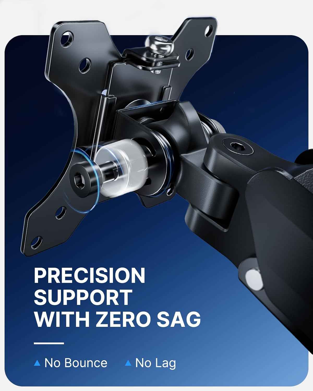 ErGear Heavy Duty Monitor Arm for 13-49″ Ultrawide Screens, 37.4 lbs Capacity, Full Motion Monitor Desk Mount, Rock-Solid Support, Dual C-Clamp & Grommet Mount, VESA 75x75/100x100mm