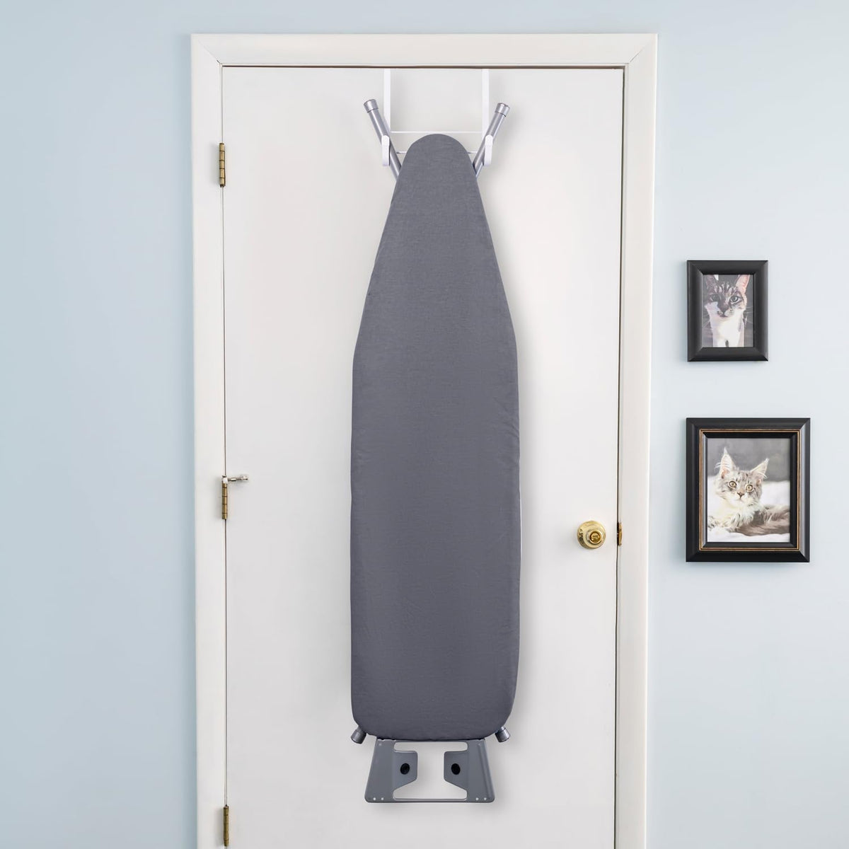Compact Over-Door Ironing Board Holder - Field & Nook