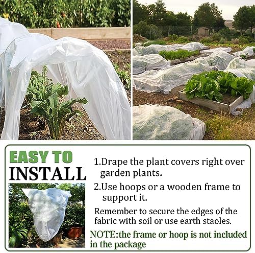Plant Covers Freeze Protection,10 x 50 Ft Floating Row Cover