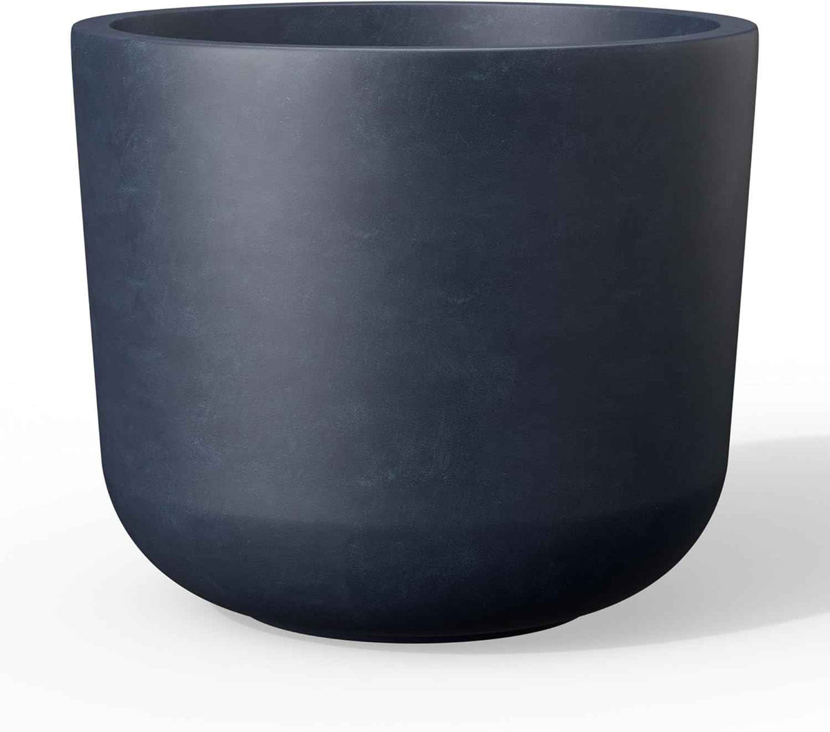 Kante Round Concrete Planter, 9 Inch Dia Classic Style Large Plant Pot with Drainage Hole for Indoor & Outdoor Plants, Ideal for Home, Patio, Garden, Charcoal